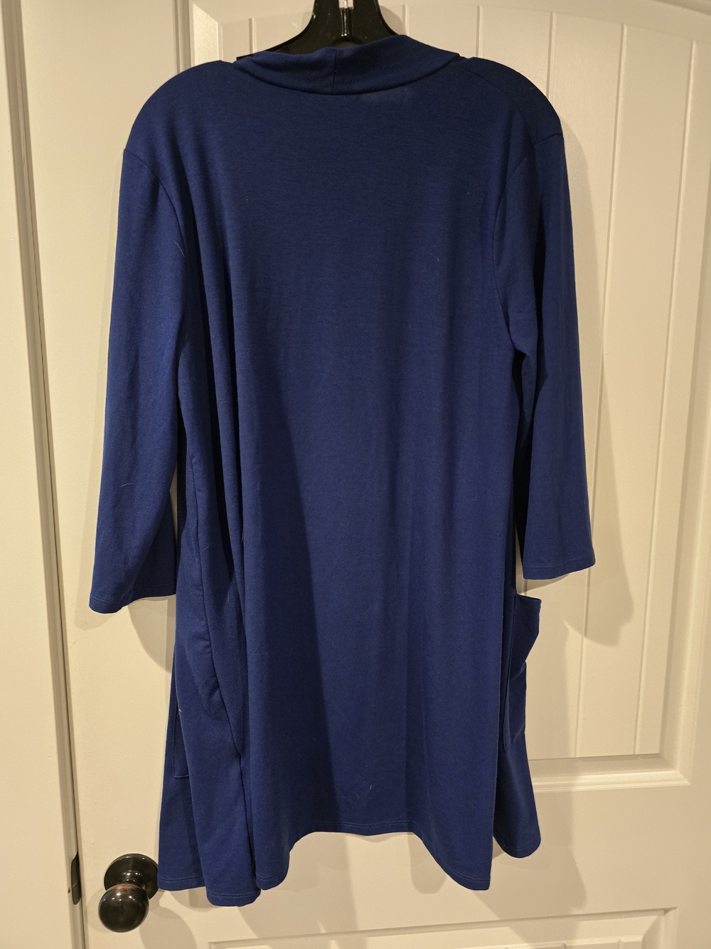 Zenana Navy Open Front Duster Cardigan | Size XL - Picture 4 of 4